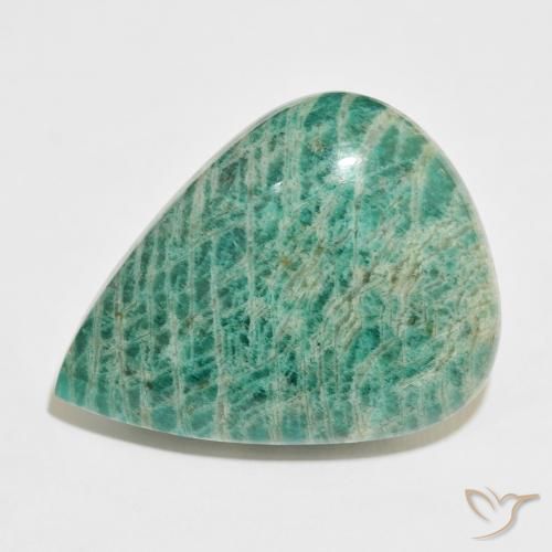 68.10ct Naturale Verde multicolore Amazzonite, Forma a pera, Opaco