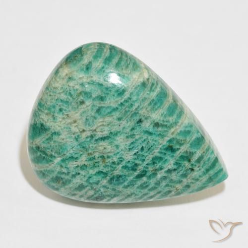 Amazzonite Verde multicolore naturale da 68.10 ct, Forma a pera, Opaco
