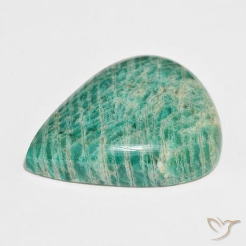 Amazzonite Verde multicolore naturale da 68.10 ct, Forma a pera, Opaco