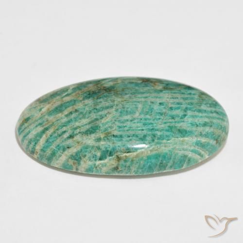 Amazzonite Verde medio naturale da 92.44 ct, Ovale, Opaco