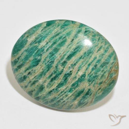 Amazzonite Verde multicolore naturale da 101.38 ct, Ovale, Opaco