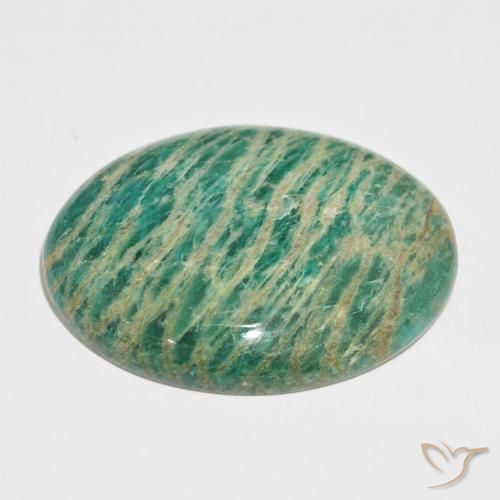 Amazzonite Verde multicolore naturale da 101.38 ct, Ovale, Opaco
