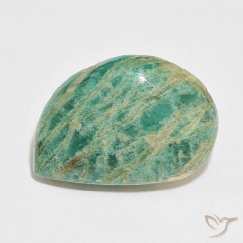 32.34ct Naturale Verde multicolore Amazzonite, Taglio a fantasia, Opaco
