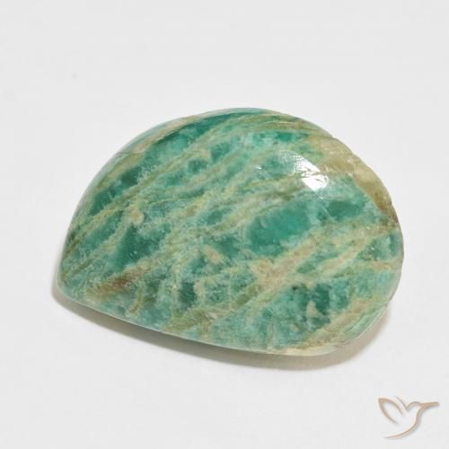 Amazzonite Verde multicolore naturale da 32.34 ct, Taglio a fantasia, Opaco