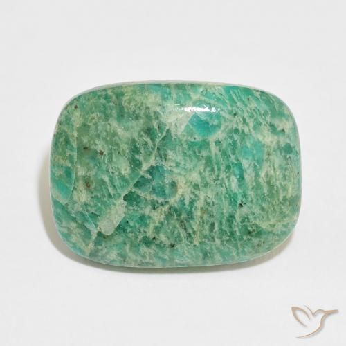 21.63ct Naturale Verde medio Amazzonite, Cuscino, Opaco