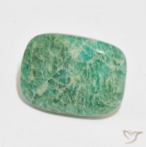 Amazzonite Verde medio naturale da 21.63 ct, Cuscino, Opaco