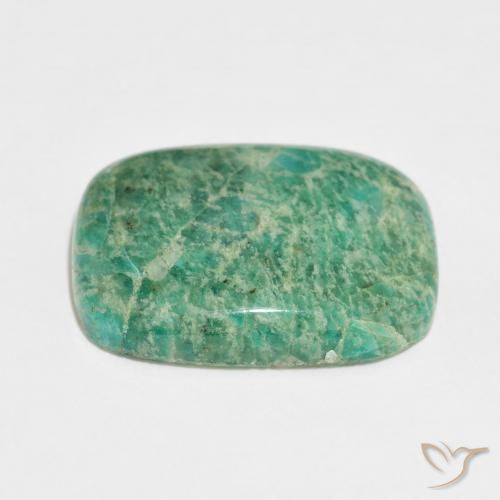 Amazzonite Verde medio naturale da 21.63 ct, Cuscino, Opaco