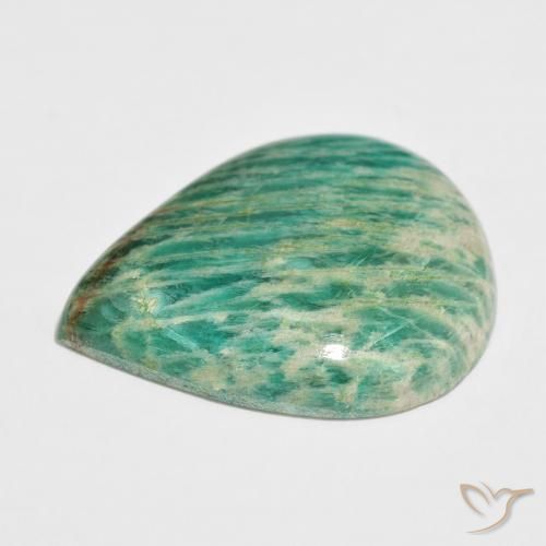 Amazzonite Verde medio naturale da 46.56 ct, Forma a pera, Opaco