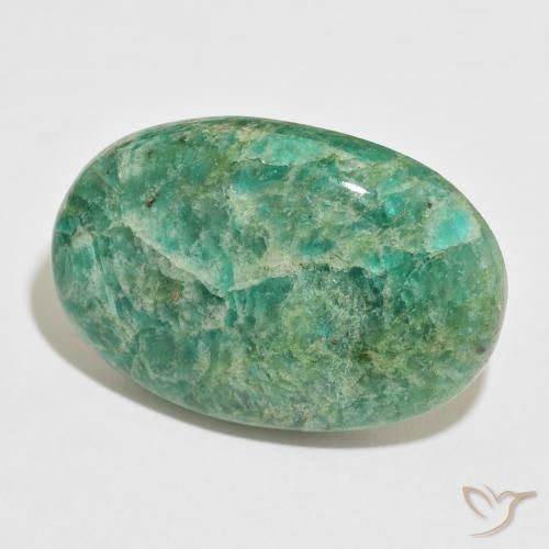 Amazzonite Verde freddo naturale da 47.77 ct, Ovale, Opaco