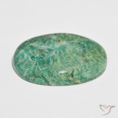 Amazzonite Verde freddo naturale da 47.77 ct, Ovale, Opaco