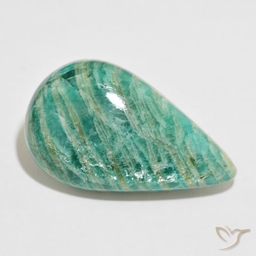 49.01ct Naturale Verde Pino Amazzonite, Forma a pera, Opaco