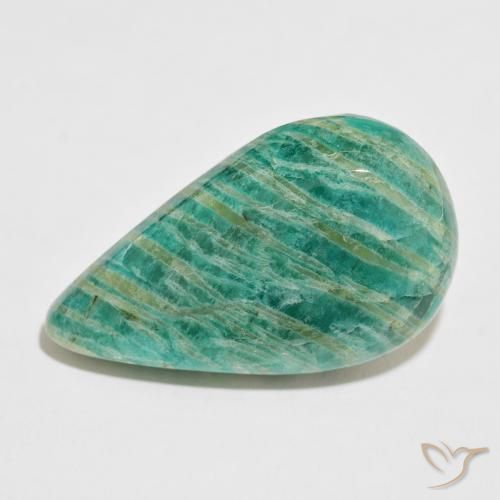Amazzonite Verde Pino naturale da 49.01 ct, Forma a pera, Opaco