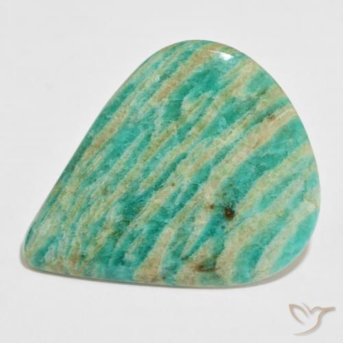29.73ct Naturale Verde Pino Amazzonite, Forma a pera, Opaco