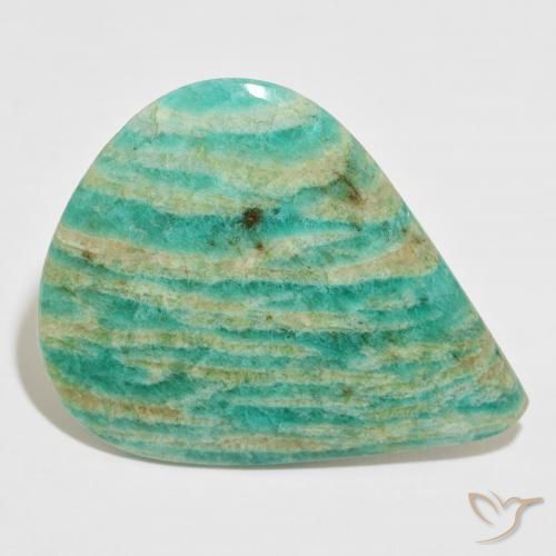 Amazzonite Verde Pino naturale da 29.73 ct, Forma a pera, Opaco