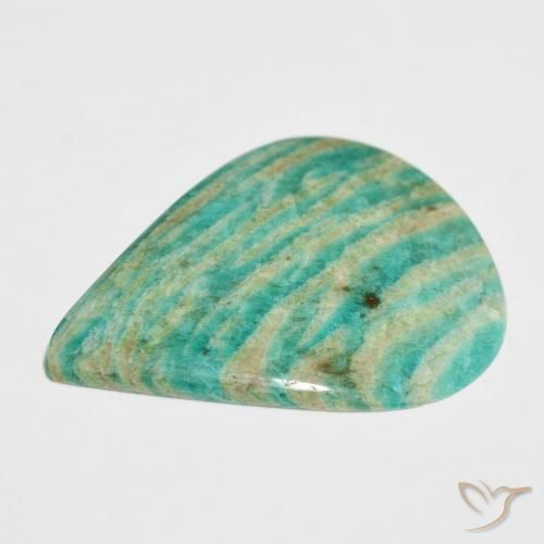 Amazzonite Verde Pino naturale da 29.73 ct, Forma a pera, Opaco