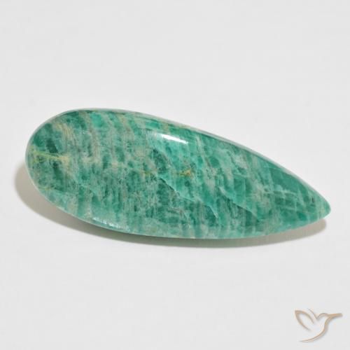 36.21ct Naturale Verde freddo Amazzonite, Forma a pera, Opaco