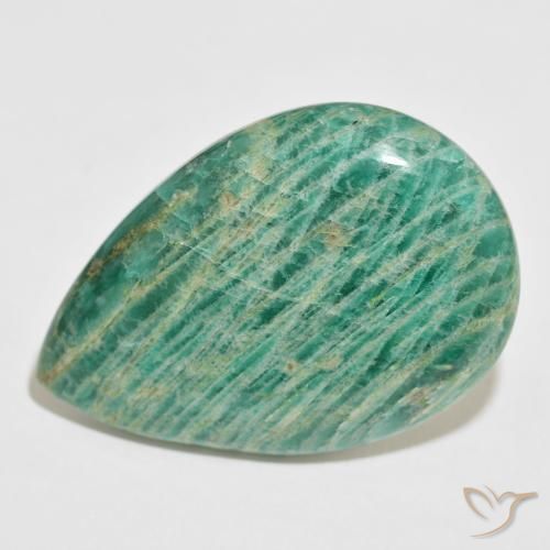 70.18ct Naturale Verde medio Amazzonite, Forma a pera, Opaco
