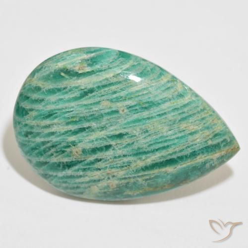 Amazzonite Verde medio naturale da 70.18 ct, Forma a pera, Opaco