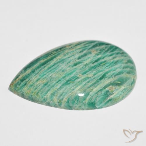 Amazzonite Verde medio naturale da 70.18 ct, Forma a pera, Opaco