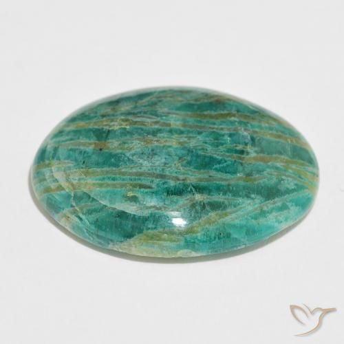 Amazzonite Verde medio naturale da 42.32 ct, Ovale, Opaco