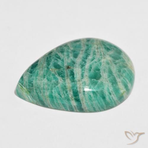 Amazzonite Verde freddo naturale da 37.97 ct, Forma a pera, Opaco