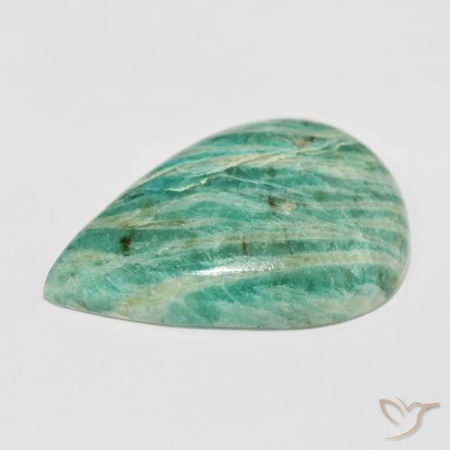 Amazzonite Verde medio naturale da 47.50 ct, Forma a pera, Opaco