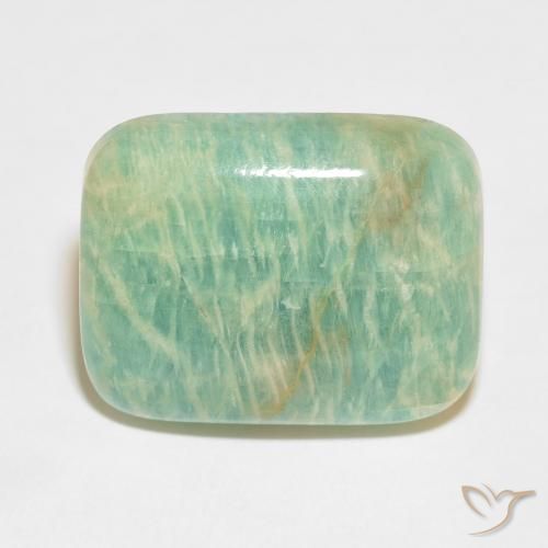 35.77ct Naturale Verde chiaro Amazzonite, Cuscino, Opaco