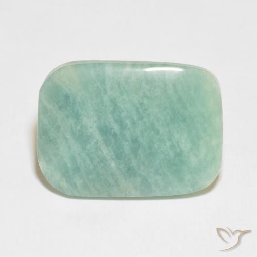 21.31ct Naturale Verde muschio chiaro Amazzonite, Cuscino, Opaco