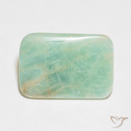 11.51ct Naturale Verde muschio chiaro Amazzonite, Cuscino, Opaco