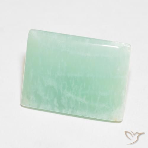 Amazzonite Verde bluastro chiaro naturale da 24.80 ct, Taglio a baguette, Opaco