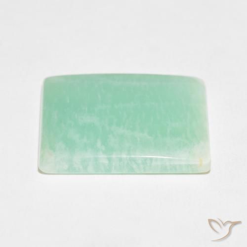 Amazzonite Verde bluastro chiaro naturale da 24.80 ct, Taglio a baguette, Opaco