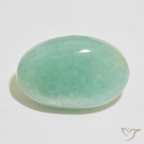 25.05ct Naturale Verde mare chiaro Amazzonite, Ovale, Opaco