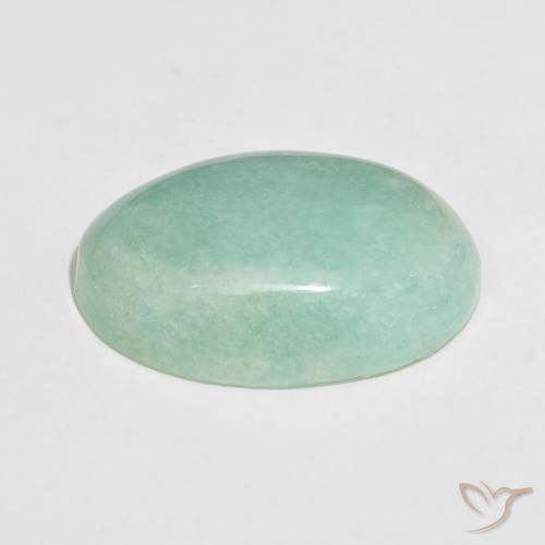 Amazzonite Verde mare chiaro naturale da 25.05 ct, Ovale, Opaco