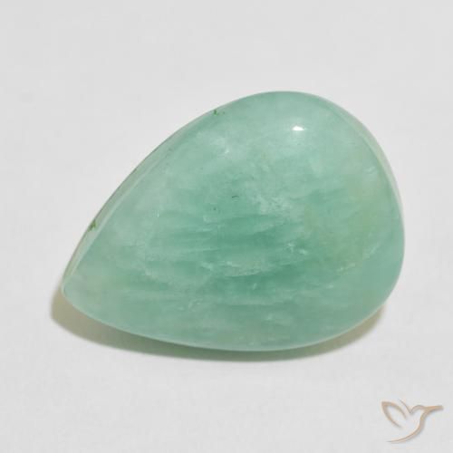15.86ct Naturale Verde bluastro chiaro Amazzonite, Forma a pera, Opaco
