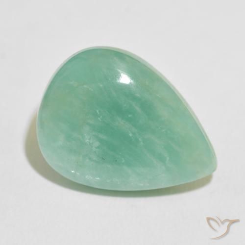 Amazzonite Verde bluastro chiaro naturale da 15.86 ct, Forma a pera, Opaco