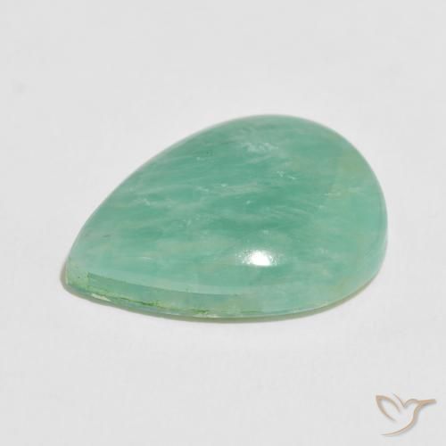 Amazzonite Verde bluastro chiaro naturale da 15.86 ct, Forma a pera, Opaco