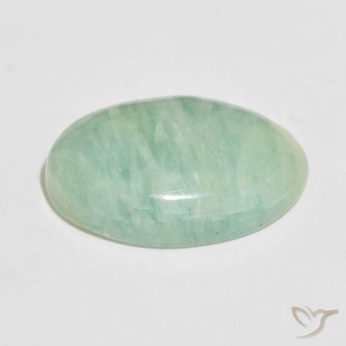 Amazzonite Verde muschio naturale da 18.50 ct, Ovale, Opaco