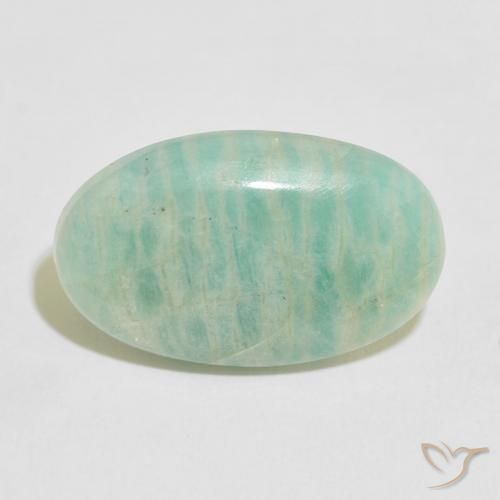12.74ct Naturale Verde pallido Amazzonite, Ovale, Opaco