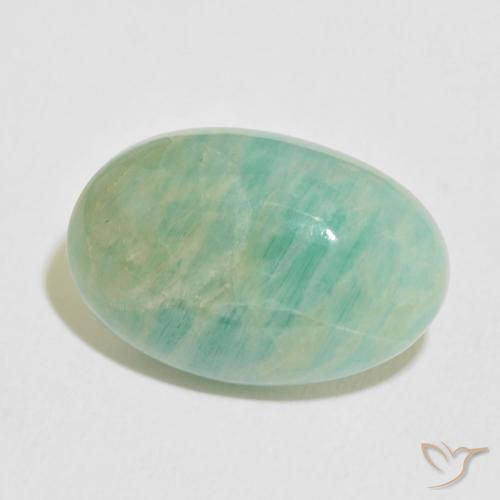 Amazzonite Verde chiaro naturale da 11.34 ct, Ovale, Opaco