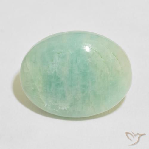 13.68ct Naturale Verde medio Amazzonite, Ovale, Opaco