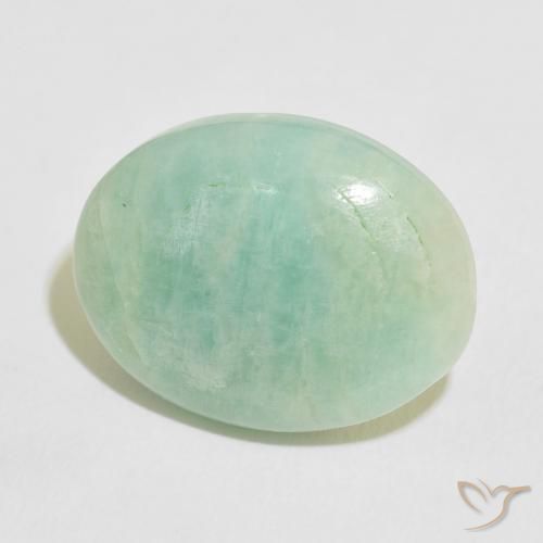 Amazzonite Verde medio naturale da 13.68 ct, Ovale, Opaco