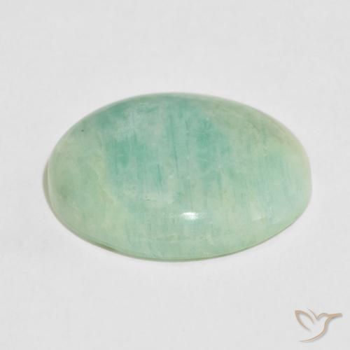 Amazzonite Verde medio naturale da 13.68 ct, Ovale, Opaco