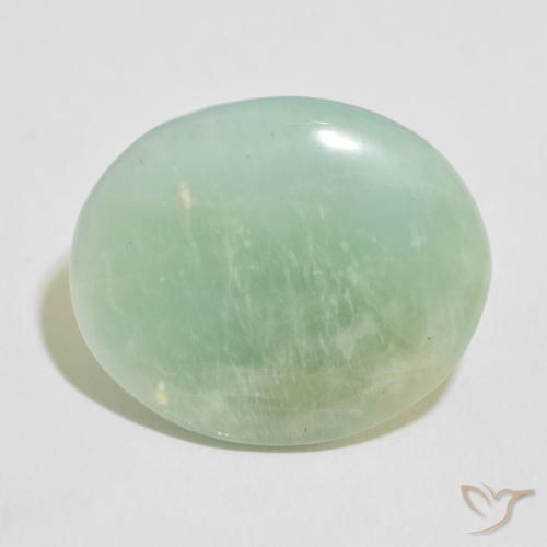 15.57ct Naturale Verde chiaro Amazzonite, Ovale, Opaco