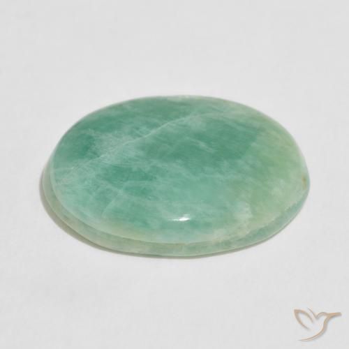 Amazzonite Verde mare chiaro naturale da 15.65 ct, Ovale, Opaco