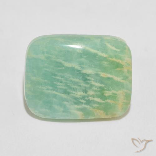 11.86ct Naturale Verde multicolore Amazzonite, Cuscino, Opaco
