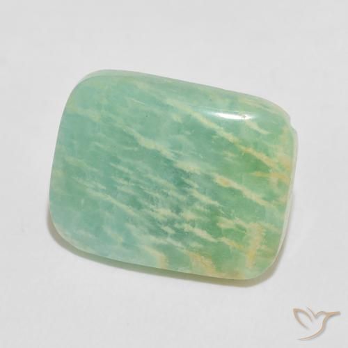 Amazzonite Verde multicolore naturale da 11.86 ct, Cuscino, Opaco