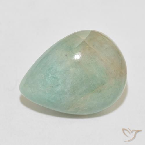 10.53ct Naturale Verde bluastro chiaro Amazzonite, Forma a pera, Opaco