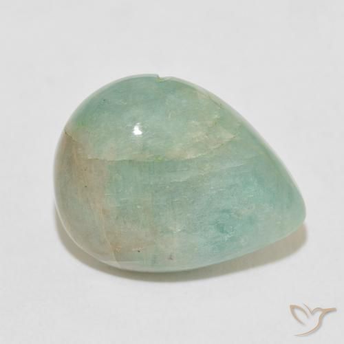Amazzonite Verde bluastro chiaro naturale da 10.53 ct, Forma a pera, Opaco