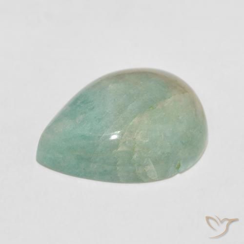 Amazzonite Verde bluastro chiaro naturale da 10.53 ct, Forma a pera, Opaco
