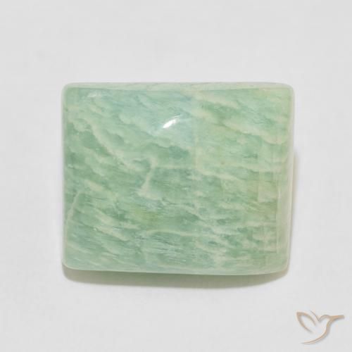 12.56ct Naturale Verde muschio Amazzonite, Taglio a baguette, Opaco